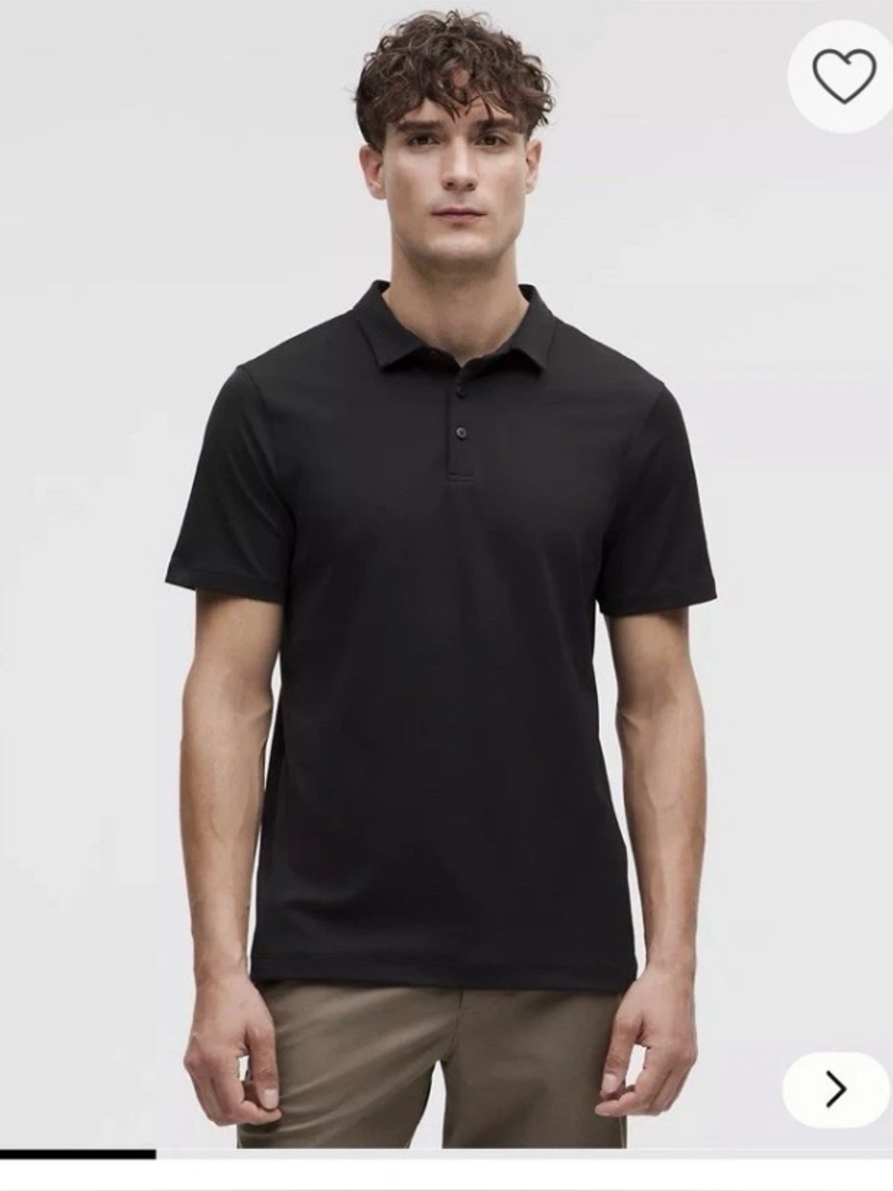Lululemon Size Small Men's Show Zero Slim-Fit Polo Shirt, Black